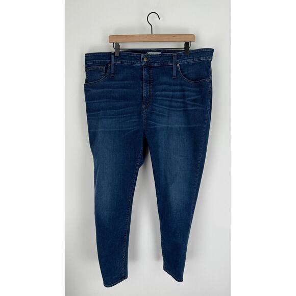 Madewell Womens Blue Denim Jeans Curvy High Rise Skinny Leg Medium Wash Size 36 - Picture 1 of 6